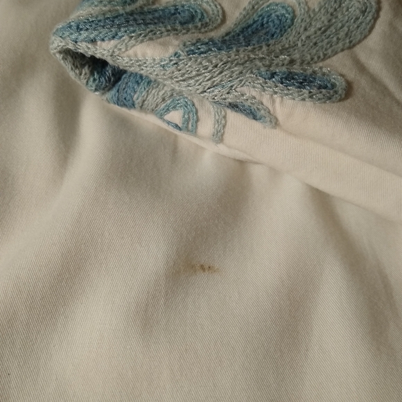 Set of 2 Blue Feather Embroidered Pillow Cases 💙 🪶 - Picture 6 of 8